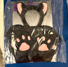 Claire's Black Cat Ears Headband  Paw Gloves Costume Set, One Size