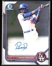 Rayne Doncon 2022 Bowman Chrome Prospects Auto #CPA-RD Boston Red Sox