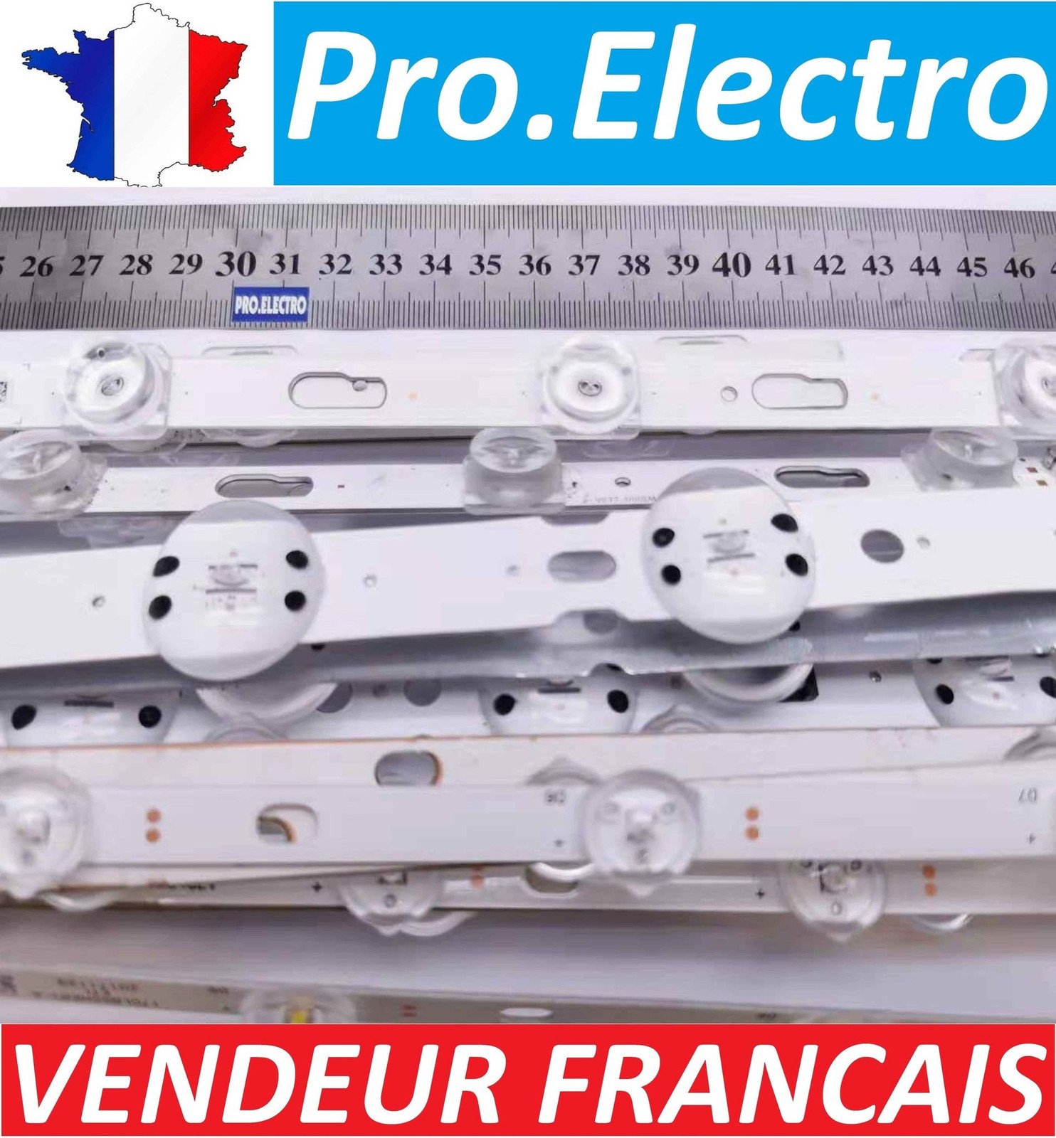 Barre LED TV JL.D550B1330-078CS-M_V01 de rechange en lot de 4 pour ecran 55 pouces