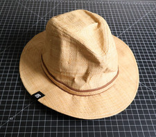 Scala Straw Panama Hat Men's Medium Beige Straw Packable Handmade Retro VTG