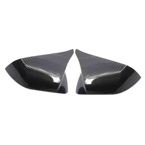 SHINEKA 4-Piece Black Rearview Mirror Base Cover Trim For Ford Mustang 2015-2022 – Glossy ABS