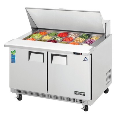 Everest EPBR2 47'' Two Section Mega Top Sandwich/Salad Prep Table w/ 2 Doors, ...