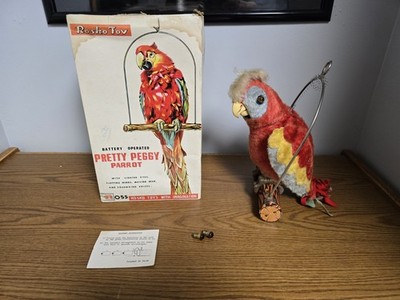 Vintage Pretty Peggy Parrot Battery Operated Toy In BOX!!! 