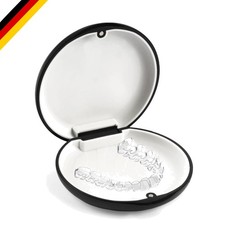 Kleine, robuste Zahnschiene Box mit Silikonpolster f&uuml;r Reisen und Alltag