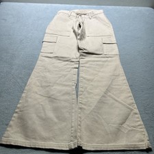 90s Vintage Cargo Beyond Baggy Pants Womens 27x29 Dojo Flare Wide Leg Military