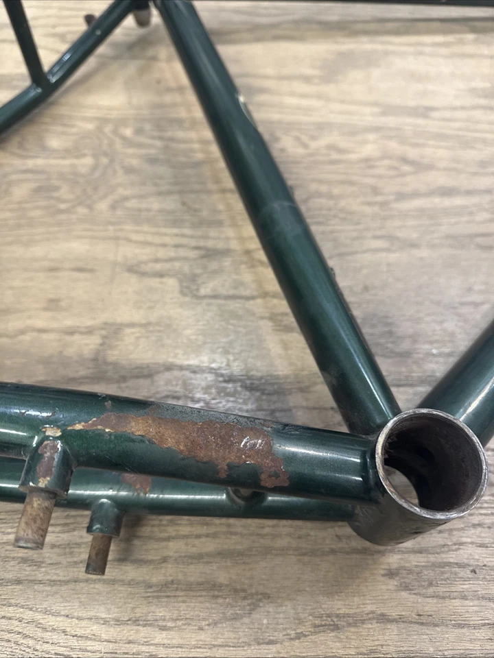 "Marco de bicicleta de montaña de acero Ritchey Ascent Tange Prestige verde 1987 freno en U 18,5""" Foto 3 de 4