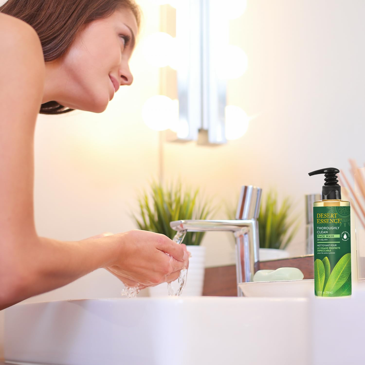 Thoroughly Clean Face Wash with Tea Tree Oil, Castile Soap and Coconut Oil - Org