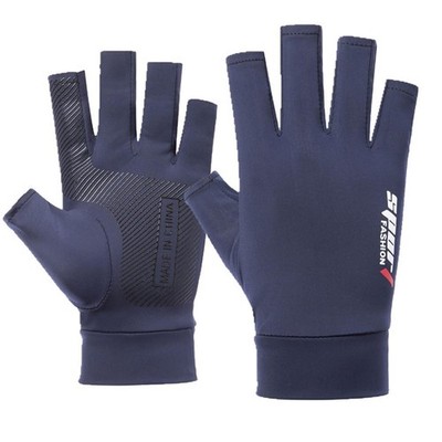 UV Protection Fingerless Fishing Gloves Non Slip Outdoor Sports Gloves
