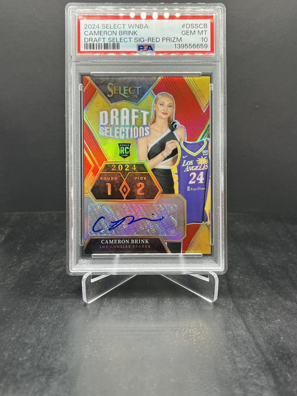 2024 Panini Select Cameron Brink RC Draft Selections Auto Red /99 PSA 10 #DSS-CB