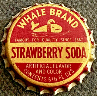 Vintage Whale Brand Strawberry Soda Cork Soda Bottle Cap Minneapolis Minn.