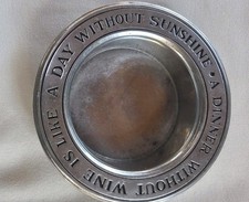 Wilton-Columbia, PA Pewter Wine Bottle Coaster Enthusiast Gift Vitner USA Made