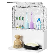 Toothbrush Holders for Bathrooms with Cover White