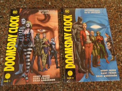 Doomsday Clock Parts 1 and 2 (Hardcovers, Sealed) New DC Comics Johns