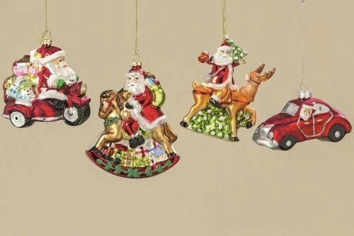 Rentier Christbaum- & Feiertagsschmuck aus Glas