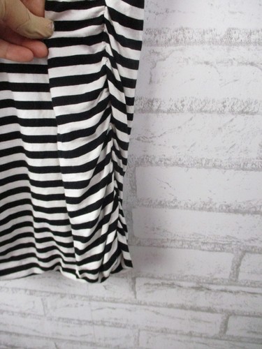 Marcs womens pencil dress L 14 black white stripe exposed zip - Picture 4 of 9