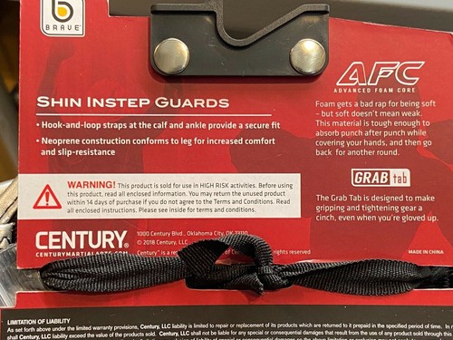 Century Brave Shin Instep Guards Small/Medium Navy Silver NEW - Picture 3 of 3