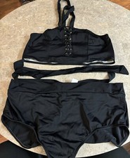 SWIM 2 PIECE SWIMSUIT SIZE 1 XL. BLACK