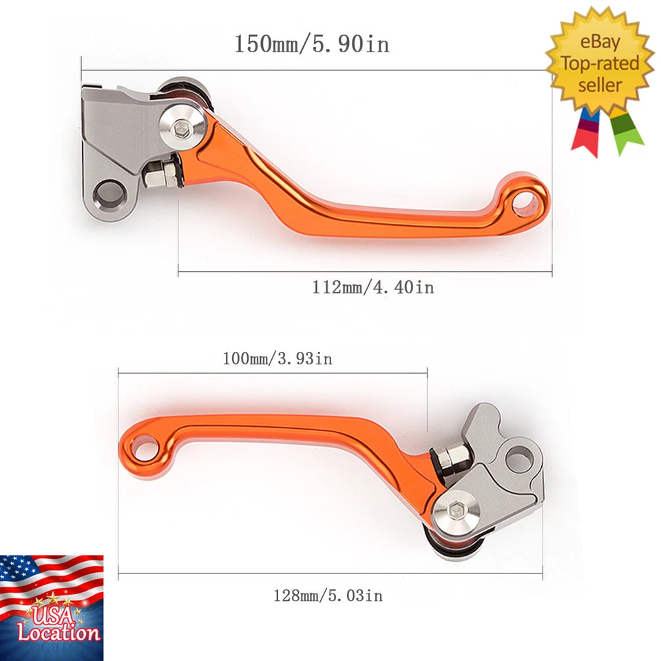 Palancas de freno de embrague CNC de aluminio para KTM 400EXC 450EXC 525EXC_RACING 2005-2006 Foto 3 de 4