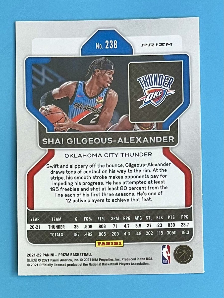 Shai Gilgeous-Alexander 2021-22 Panini Prizm Silver Prizm