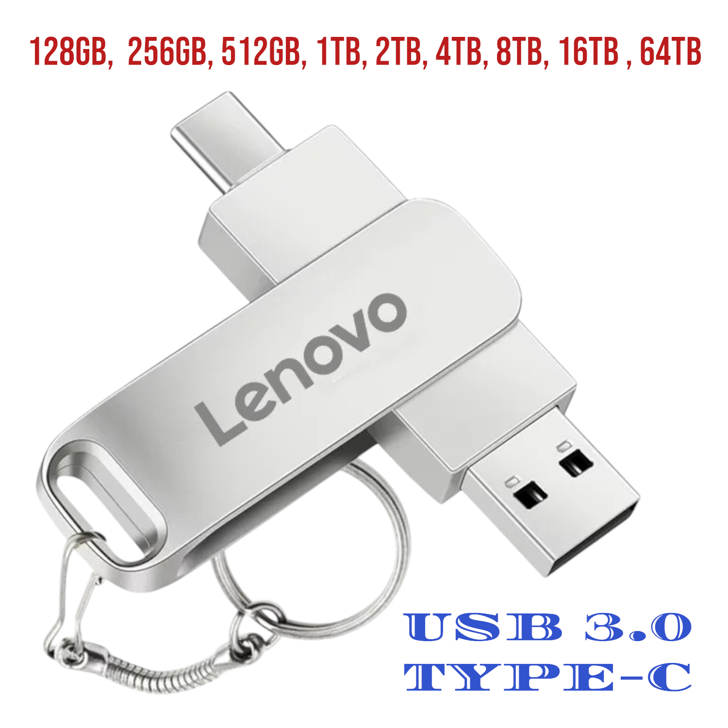 USB Flash Drive 128GB TO 64TB Storage USB 3.2 Interface for Laptop-TAB-C Mobile-image