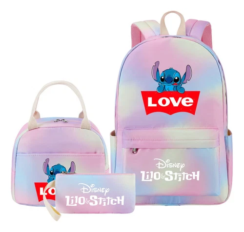 Lilo and Stitch Teenage Student Girls School Bag Three Piece Backpack Set - Picture 12 of 53