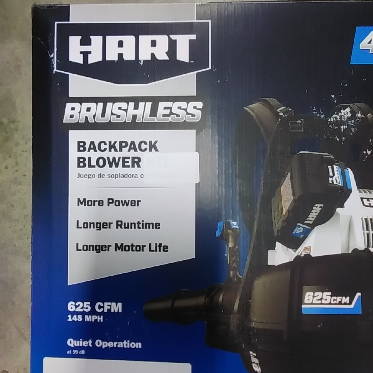 HART 40V Volt Cordless Brushless Backpack Leaf Blower 625 CFM 145 MPH TOOL ONLY JURNAL POLISI