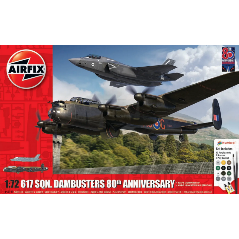 Airfix 617 Sqn. Dambusters 80th Anniversary Gift Set. Lancaster and Lightning.