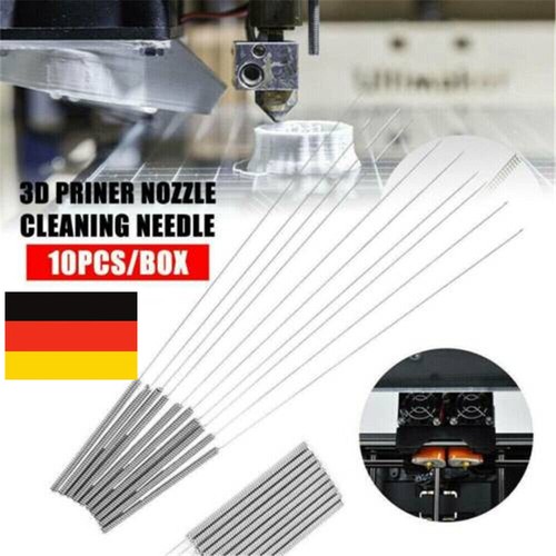 10 Stk 0.2-0.4MM Metall Flexible Reinigungsnadel Für Düse Für 3D-Drucker` - 第 1/11 張圖片
