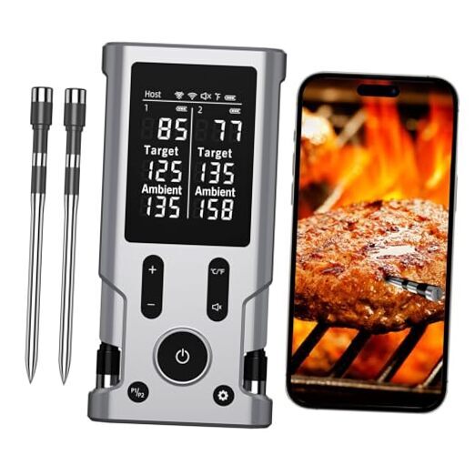 Wireless Meat Thermometer, 800FT Bluetooth Cooking Thermometer, 2 Ultra X-109-image