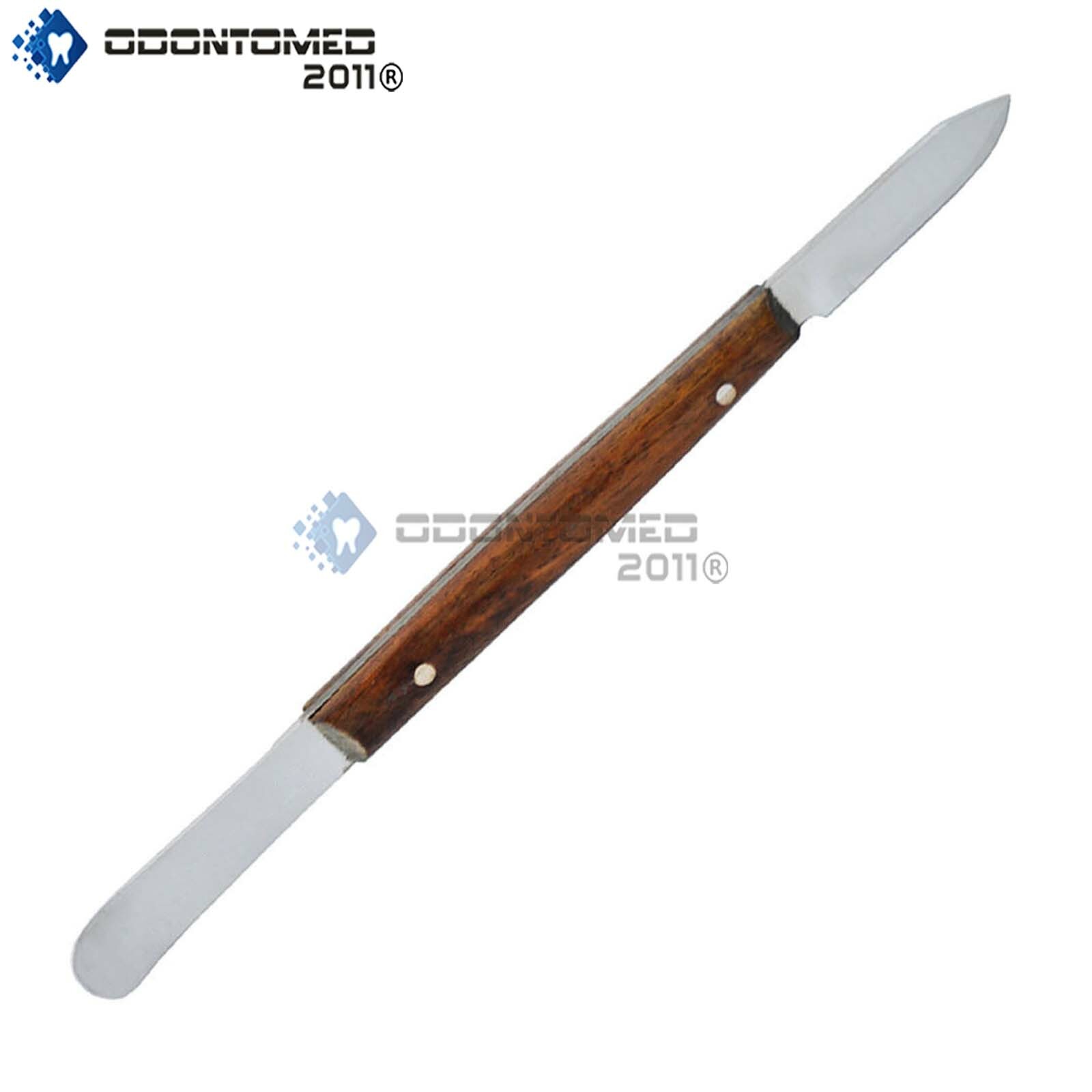 Dental Fahen Knife Small Spatula Wax Modeling Mixing Wooden Handle Lab