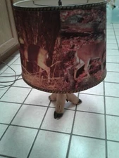 Vintage Deer Foot Leg Lamp Hunting Cabin Lodge Man Cave Hoof Feet Taxidermy