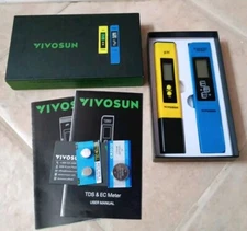 VIVOSUN pH and TDS Meter Combo, 0.05ph High Accuracy Pen 6.1x1.22 in, Combo 