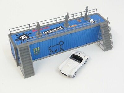 Maßstab 1:43 Diorama Container Tribüne Rennbahn Tribüne Modell Vitrine Deko