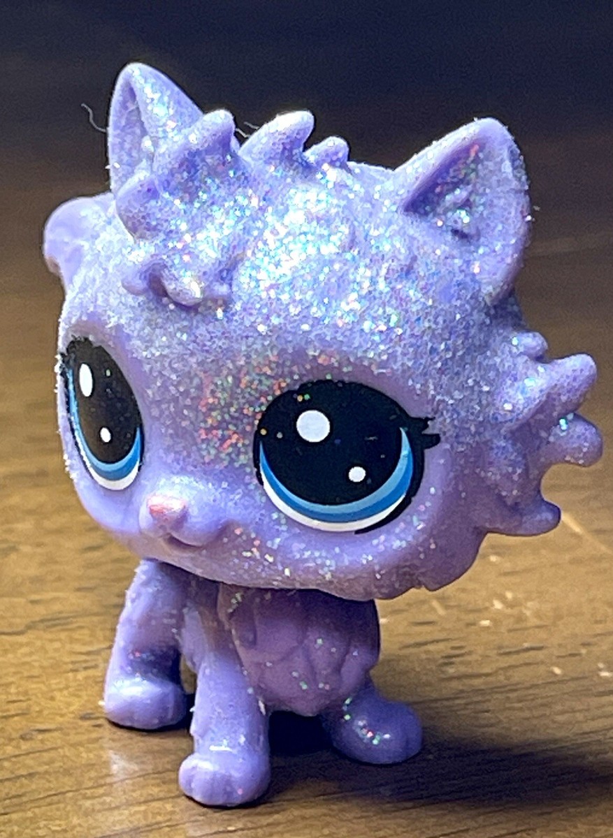 LPS Littlest Pet Shop Purple Brilliance Fluffcat #2-S3 Sparkle