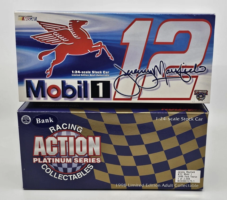 NASCAR Action Jeremy Mayfield 1st Winston Cup Win Pocono 500 Mobil1 Car 1:24 - Image 2 of 4
