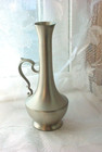 Vintage Web Pewter Handled Vase Small Size Brushed Metal — photo 1