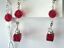 thumbnail 4  - Ruby Red Austrian Crystal Element oval link Necklace and Earrings Set