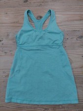 Lululemon Turbo Tonka Stripe Tank Top Angel Blue Built In Bra Luxtreme Size 6