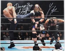 Davey Boy Smith Jr & Lance Archer Signed 16x20 Photo BAS COA AEW New Japan Pro 2