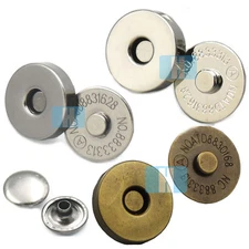 14mm 9/16" Magnetic Snap Purse Double Rivet Closures Clasp Stud Button Handbag B