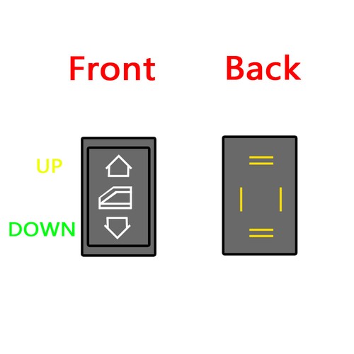 6 Pin DC 12/24V Car Electric Power Controller Window Switch Button Car Universal - Picture 13 of 13