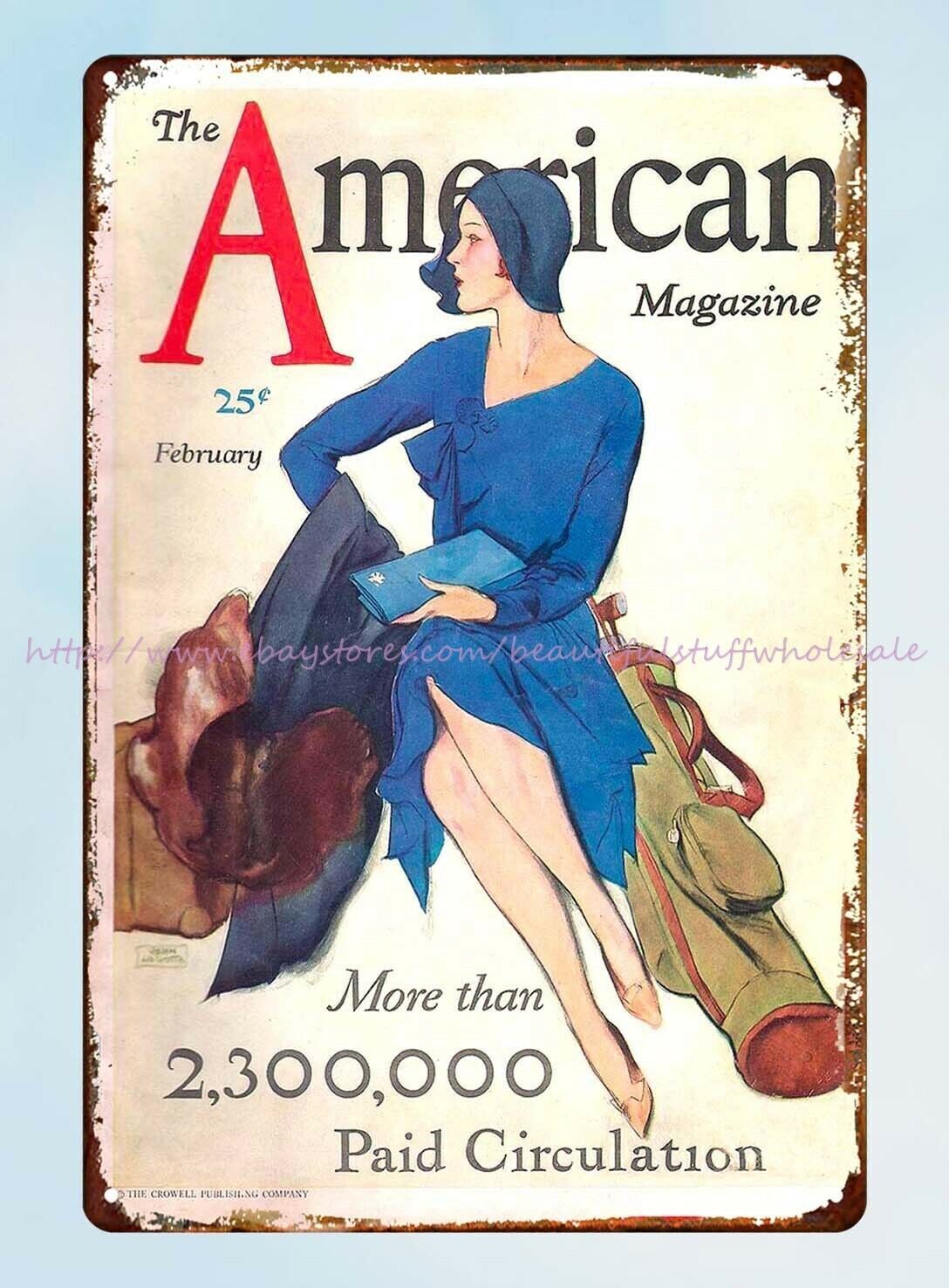 1930s American Magazine cover art metal tin sign for modern home kitchen decor