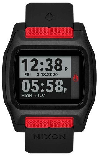 Nixon Orologio ALTA MAREA-NERO/ROSSO-NUOVO | eBay