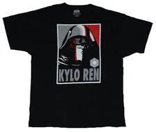 Star Wars Force Awakens Mens T-Shirt - Kylo Ren Campaign Styed Poster Image