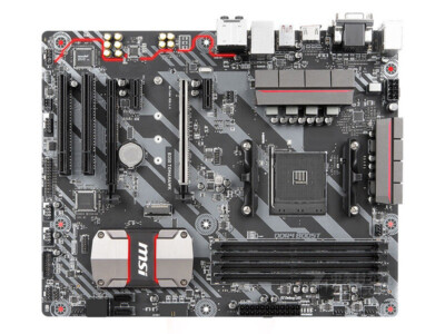 For MSI B350 TOMAHAWK motherboard B350 AM4 4*DDR4 64G VGA+DVI+HDMI