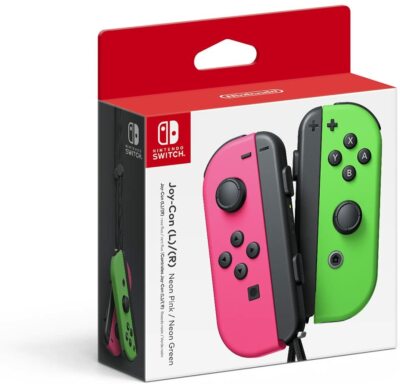 Nintendo Switch Joy-Con Controllers Pink and Green - Brand New 