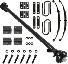 Trailer Axle Kit 3500 lbs with 5 Lug on 4.5 Hubs 61" Hubface - 46" Spring Center