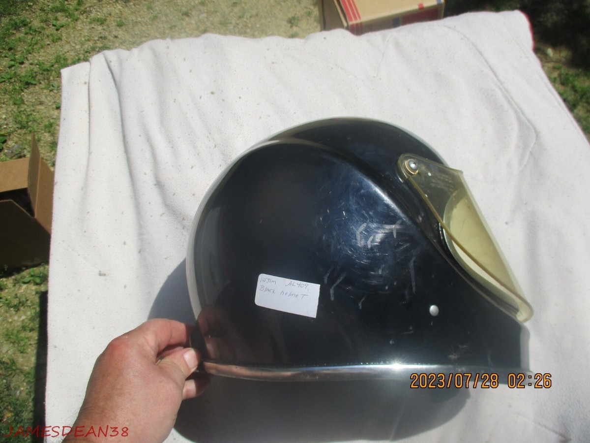 Vintage Duns Full Face Motorcycle Helmet BLACK LGE 7 1/4 | eBay