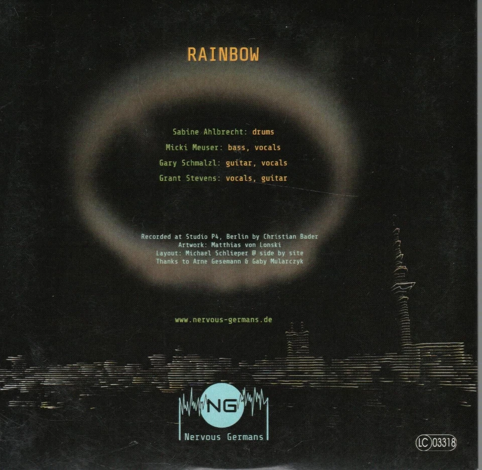 Nervous Germans – Rainbow - 1 Track Promo CD (2014) - Bild 2 von 2