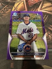 2023 Bowman Chrome Dangelo Sarmiento #BCP-161 1st Prospect Purple Mojo /299 Mets